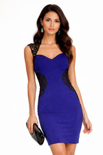 Lipsy Blue Bodycon Dress Size 10 Lace Party Wedding Occasion Evening Races picture