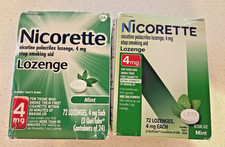 Nicorette 4mg Lozenge  Count 144 (2 Pack of 72) Exp 01/2027 picture