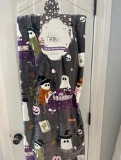 EnVogue Halloween MAHJONG Ghost Game Plush Throw Blanket Oversized NWT picture
