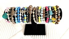 50 PC Mixed Handmade Bracelet Lot Assorted Unique Designs Beads Fashion Jewelry picture