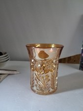Vintage Imperial Carnival Glass Marigold Tiger Lilly 8oz 4