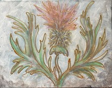 Sophie Dare, Original Art, 11X14 Acrylic canvas Outlander Scottish Thistle 2 picture