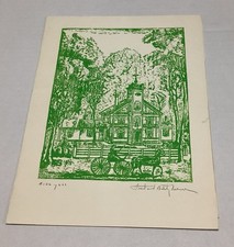 Fred & Betty Turner Urbana Illinois 1961 JB Turner Residence Art Card Signed picture