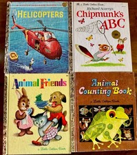 Lot of 4 Vintage Little Golden Books 1950s/60s 1st Eds GC picture