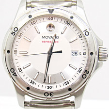 Movado Series 800 2600075 White Dial Twist-O-Flex Running Quartz Wrist Watch picture