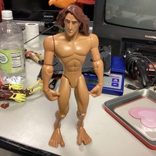 1999 Mattel Disney Tarzan “Rad Repeatin’ Tarzan” 11” Works Has Fresh Batteries picture