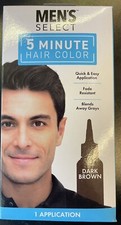 6pk  Men's Select Hair Color  Dye 5 minute Dark Brown picture