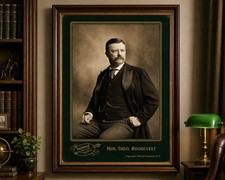 Theodore Roosevelt Cabinet Card Poster 24x36 Museum Style Portrait Vintage Wall picture