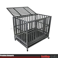 1pc Heavy Duty Dog Kennel Pet Iron Crate Cage 47 inch New picture
