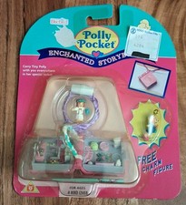 1995 Polly Pocket BRIDAL FUN LOCKET W/ Charm Enchanted Storybooks Bluebird NRFP picture