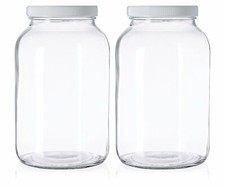 2 Pack - 1 Gallon Mason Jar - Glass Jar Wide Mouth with Airtight Lids picture