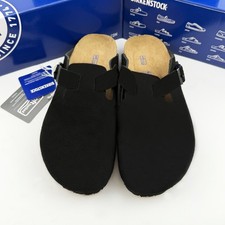 Birkenstock Boston Soft Footbed Suede Clog Unisex Shoes Have Black Narrow/Wide picture