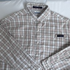 Mens Columbia PFG Super Tamiami Plaid Long Sleeve Button-Down Shirt Size L picture