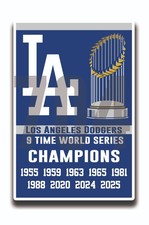 Los Angeles Dodgers 2025 World Series Champions 9 time Decal Sticker picture