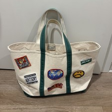 Vintage 90s L.L. Bean Boat and Tote Large Dark Green Patches Made In USA picture
