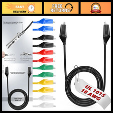 12pcs 20in Alligator Clips with Wires, 18AWG Jumper Test Leads Set, 6 Colors picture