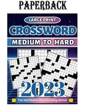 2023 Medium Hard Crossword Puzzles Book for Adults: Crossword Puzzles with Solut picture