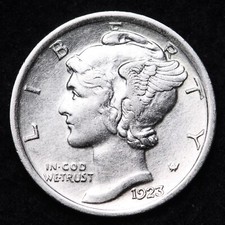 1923 Mercury Silver Dime Nice AU  picture