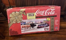 Vintage 1994 Coke Coca Cola K-Line 1614Holiday Train Set New Plastic Seal Broke picture