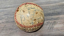 1950s ALMENDARES SCORPIONS BASEBALL CONRADO MARRERO DANIEL PARRA SIGNED BALL picture