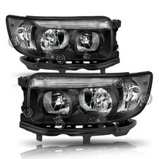 For 2006-2008 Subaru Forester 2Pcs Black Headlights Assembly Lamps Left+Right picture