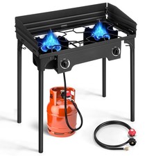 Portable Propane 150,000-BTU 2 Burner Gas Cooker Outdoor Camping Stove Grill picture