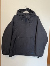 L.L. Bean Men’s XL Vintage Black Pullover Anorak Jacket Front Pocket Thinsulate picture