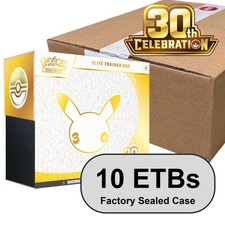 Pokemon 30th Celebrations Elite Trainer Box Factory Sealed Case (10 ETBs) NEW picture