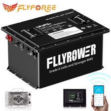 48V 105Ah Golf Cart LiFePO4 Lithium Battery 20000+Cycles 200A BMS+20A Charger picture
