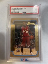 2003-04 Bowman Rookies & Stars LeBron James Gold Rookie RC #123 Cavaliers PSA 6 picture