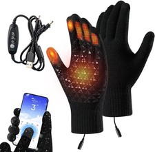 Heated Gloves Electric Rechargeable Battery Hand Warm Windproof Thermal Winter picture