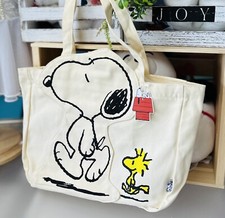 Cute Peanuts Snoopy and Friend Canvas Tote bag NWT picture