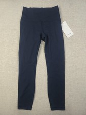 Brand New Lululemon Women's Size 6 Wunder Under HR Leggings Navy Blue picture