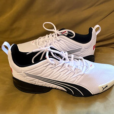 PUMA Men’s voltaic EVO Lace-Up Low Top Athletic Sneakers White Black size 12 picture