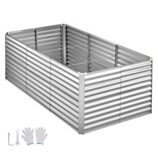Uimoso Galvanized Metal Raised Garden Bed 8 x 4 x 3 ft Rectangular Planter Box picture
