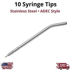 10Pk Dental Air Water Syringe Tips Stainless Steel ADEC Reusable Autoclavable picture