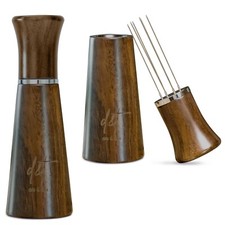 Espresso Coffee Stirrer Distribution Tool 8 Needles Barista Dark Walnut Gift picture