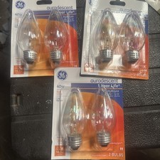 6 - GE 40 Watt Auradescent Multi-Use Bulbs Flame  (F15)  picture