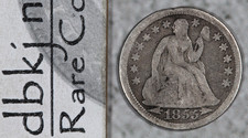 1855 - Seated Liberty Dime 10¢ - With Arrows - F - Fine Details Hit dbkjB picture