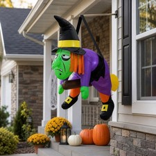 4 ft Halloween Inflatable Hanging Witch Decoration with LED Lights picture