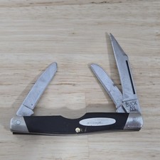 Vintage  1972-1986 Buck USA 301 Stockman 3 Blade Folding Knife Black Handle picture