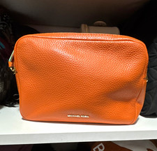 MK Bryant Medium Leather Double Zip Chain Camera Crossbody, Orange Punch picture