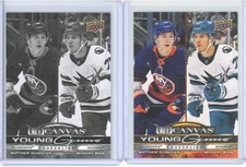 🔥 2025-26 UD Canvas Young Guns Misa/Schaefer C-390 LOT (2) Black & White + RC picture