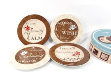 Vintage Casamoda  Dessert  Plates, Earthly Inspirations, Farmhouse Set of 4 picture