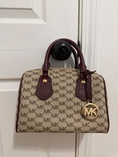 Michael Kors Travel Medium Duffle Satchel 35S3GTFU2B Carmine Pink picture