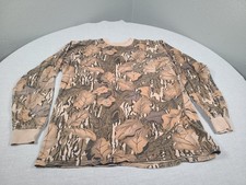 Vintage Mossy Oak Camo Shirt Mens XL Brown Fall Foliage Camouflage Hunting USA picture