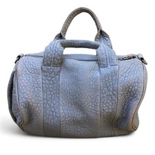 Alexander Wang Rocco Dumbo Bag Purse Leather Grey Satchel Top Handle Designer picture