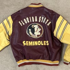 Vintage Mirage  FSU Seminoles Florida State University XL Leather Jacket Logo picture