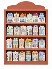1989s Vintage Spice Village Wooden Rack - Village Spice House Wall-Mounted Displ picture
