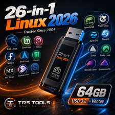Bootable Linux USB 64GB USB 3.2 | 26-in-1 Multiboot Drive Physical Media picture